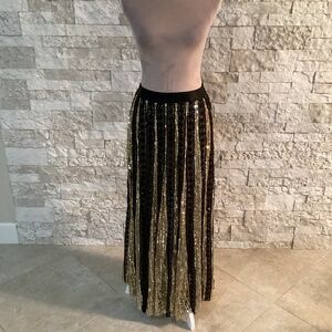 FP One Collection Gold Sequin Maxi Skirt